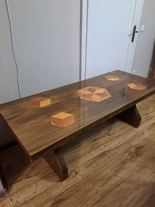 Stół drewniany z PRL