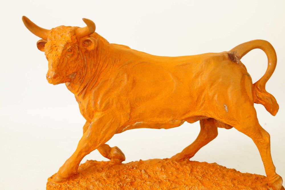 Masywna żeliwna figura BYK z wall street corrida dekoracja retro