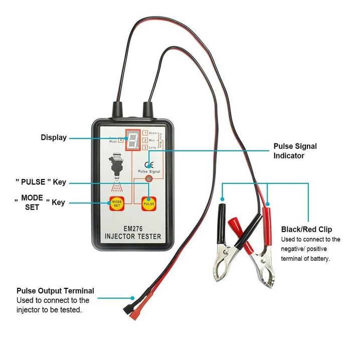 Teste electrico para injectores diesel e gasolina