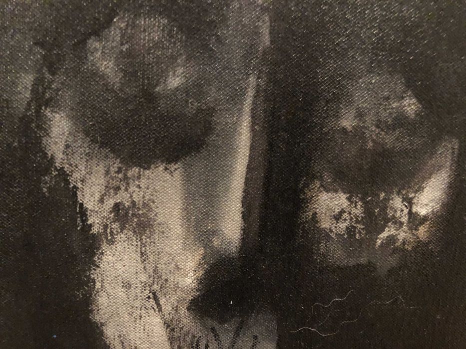 Óleo sobre tela cru - Cabeça de Cristo