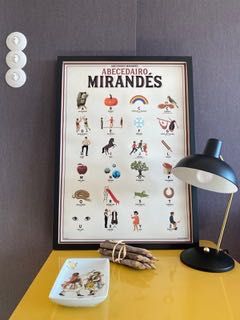 “Abecedairo Mirandés” com palavras e desenhos em Mirandês.