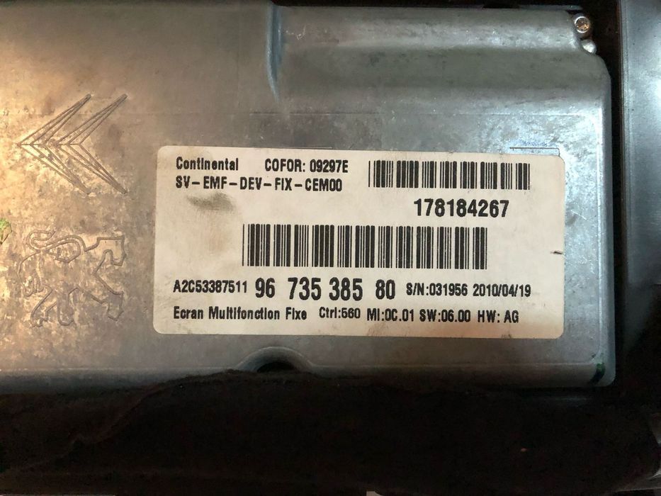 CITROEN C4 PICASSO I DISPLAY QUADRANTE - Q032