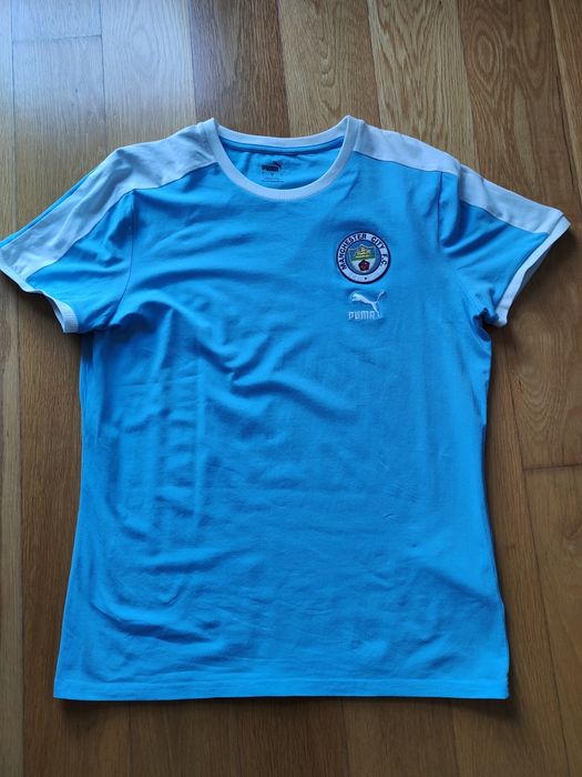 Camisola futebol t-shirt adulto Puma original Manchester City homem retro vintage