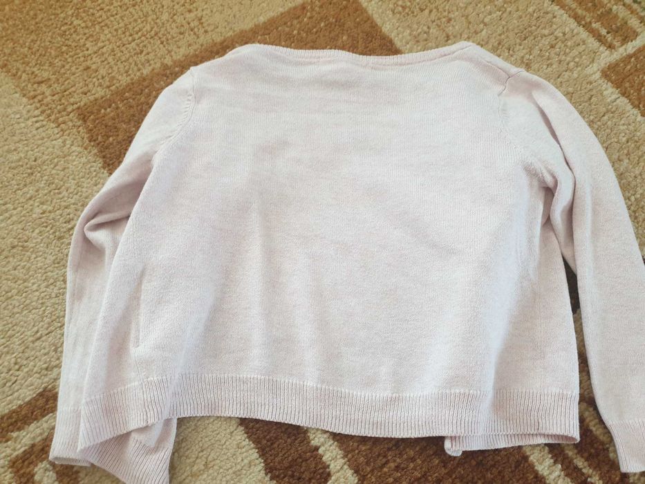 Różowy sweterek z kokardą H&M r. 86-92