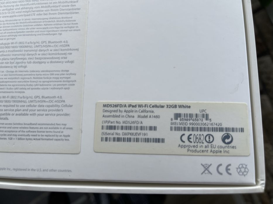 Ipad Apple 4gen MD526FD/A 32 GB