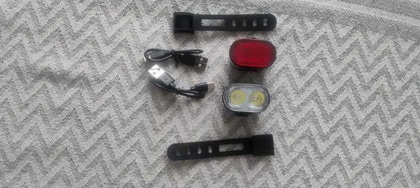 Kit de Iluminação LED para Bicicleta –Luzes Frontal + Traseira