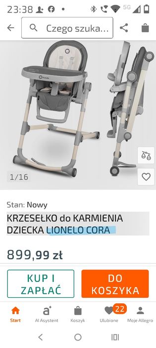 Sprzedam fotelik do karmienia dziecka