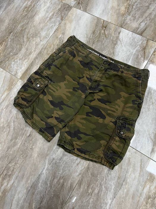 Вінтажні широкі шорти камо BAGGY camo rap shorts широкие шорты бегги карго реп