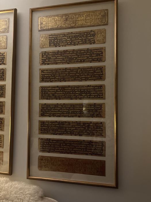 Quadro com poema birmanes muito antigo