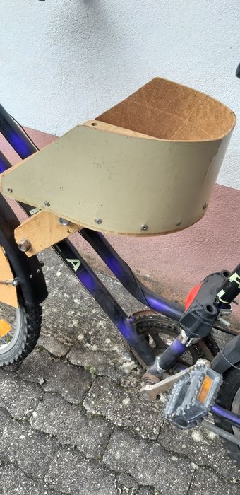 Cadeirinhas para criança que se monta numa bicicleta