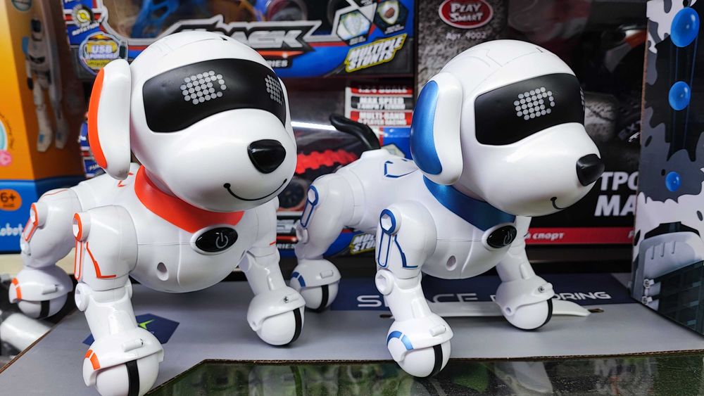 Собачка робот з пультом та сенсорним керуванням, інтерактивна, англій