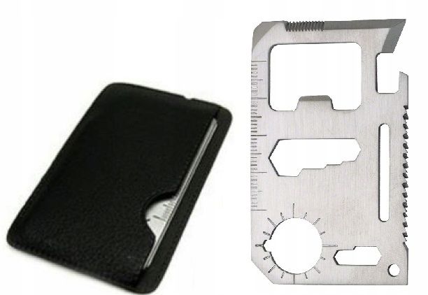 Karta Survival Przeżycia Multitool Stalowa Nierdzewna Portfel 11w1 Gad