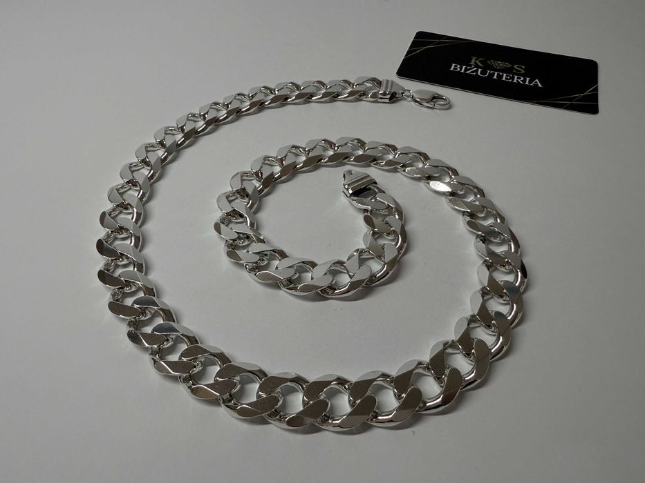 Srebrny Łańcuszek splot Pancerka 63 CM 183 GRAM ! PR. 925 Okazja !