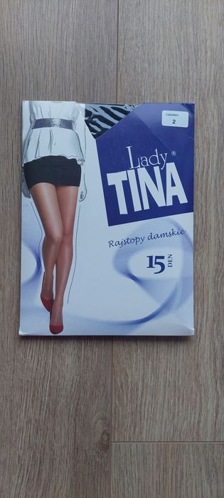 Grabpol Lady Tina czarne nowe rajstopy r.2, krycie 15 DEN
