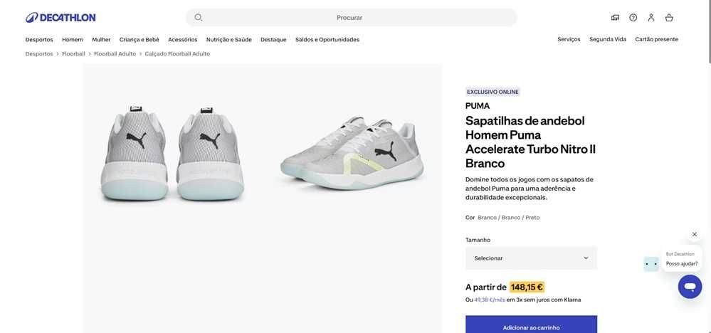 Puma accelerate turbo Nitro II Tam 40,5 (153)