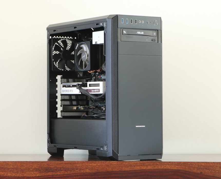 KOMPUTER GAMINGOWY - Ryzen 7 3700X  + RTX 3060 Ti 8GB + 32 GB RAM + Dysk M.2 1TB + WI-FI