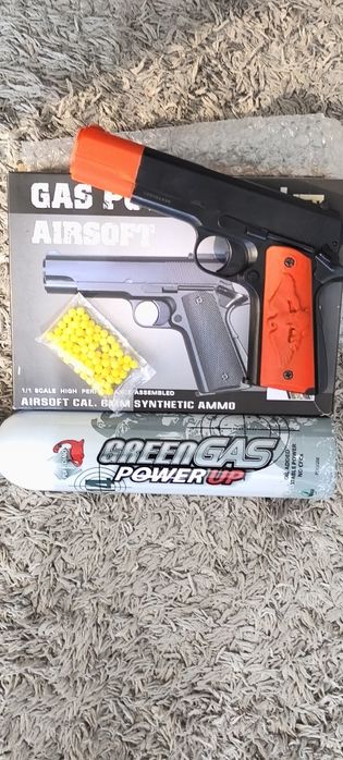 Pistola de airsoft a gás estilo Colt HG122  clássica