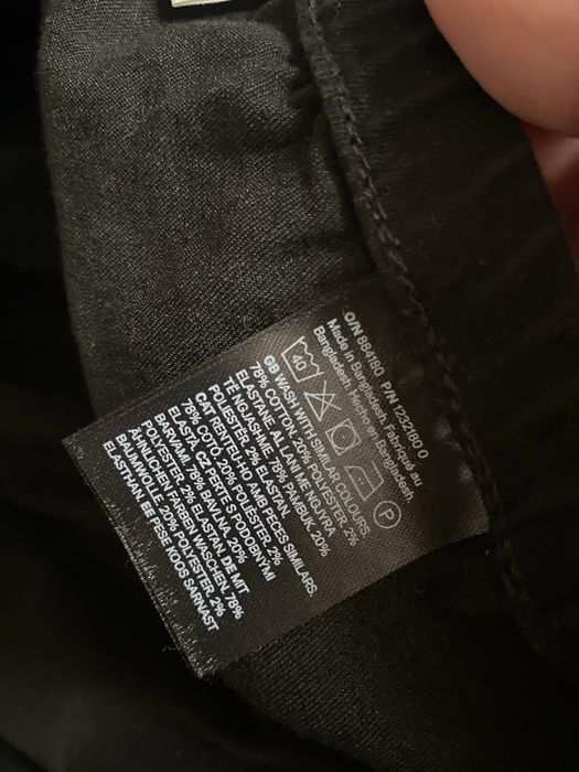 Czarne wygodne elastyczne spodnie jeansowe ciążowe xl 180 cm