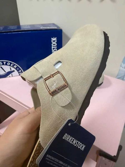 Birkenstock Klapki Nubukowe Boston Big Buckle r. 39