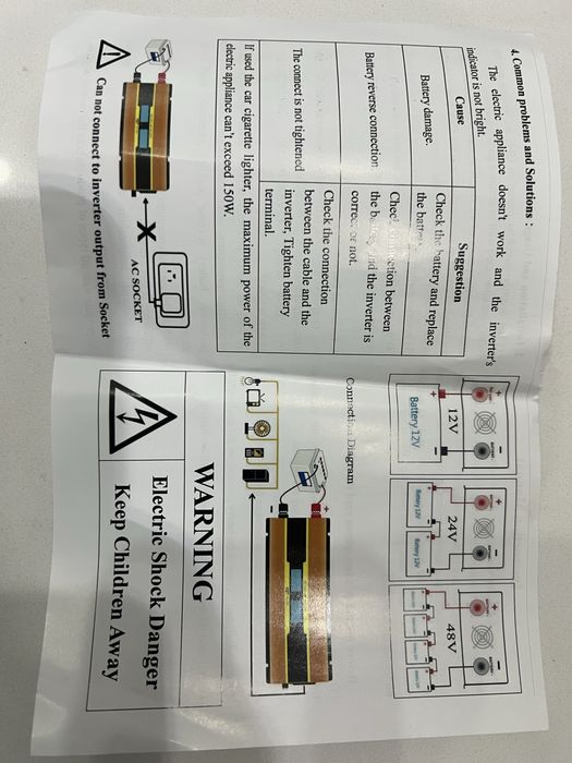 Інвертор 6000 Вт з чистою синусуідой 12 В/ 24 В  220 В