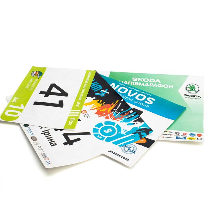 Стартові номери із матеріалу Тайвек для марафонів