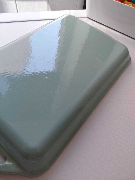 Grelhador Ferro Fundido 35 x 19cm Verde