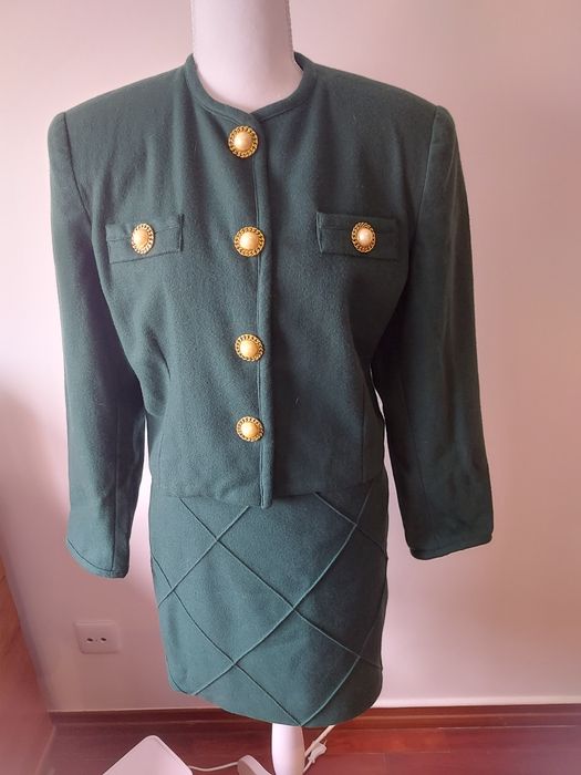 Fato estilo Chanel Verde esmeralda