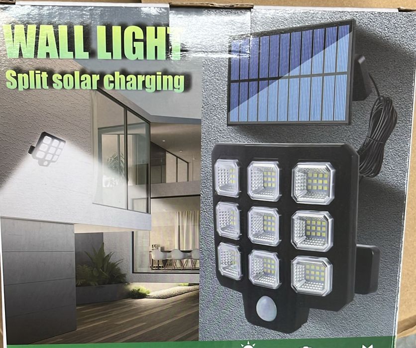 Holofote com painel solar led ultra potente
