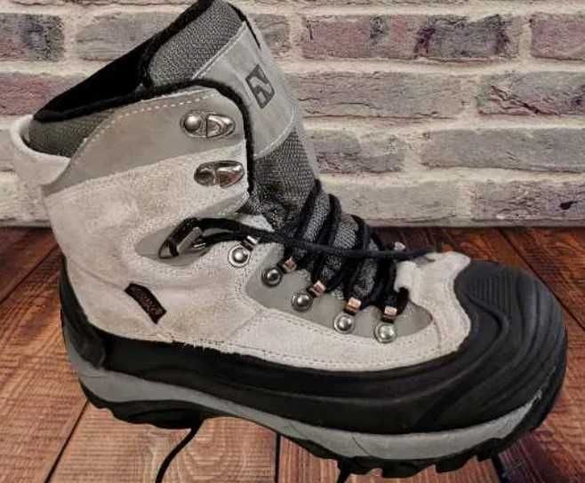 NORHEIM - AQUAMAX Skórzane Solidne Buty Trekkingowe Wysokie 37  23 cm