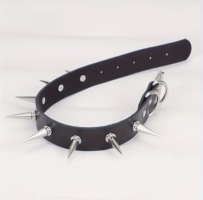 Новий жіночий панк чокер із шипами в чорному кольорі, чокер шипи у2к