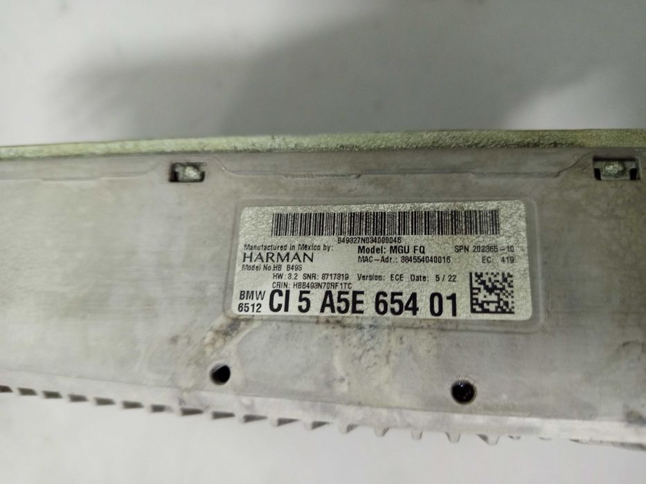 Radio Nawigacja Czytnik HARMAN BMW X4 G02 A5E.65401 , BMW 65126 ...