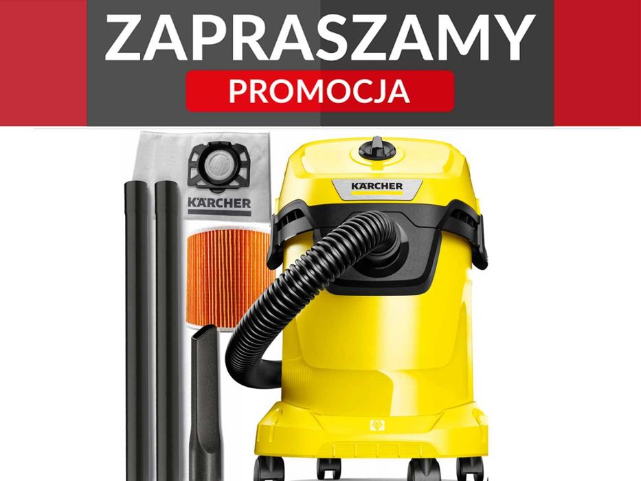Promocja! Nowy Mocny Odkurzacz Przemysłowy Karcher Na sucho i mokro