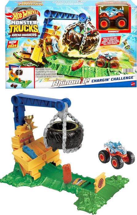Hot Wheels Monster Truck Rhinomite Chargin Challenge Тренувальна арена