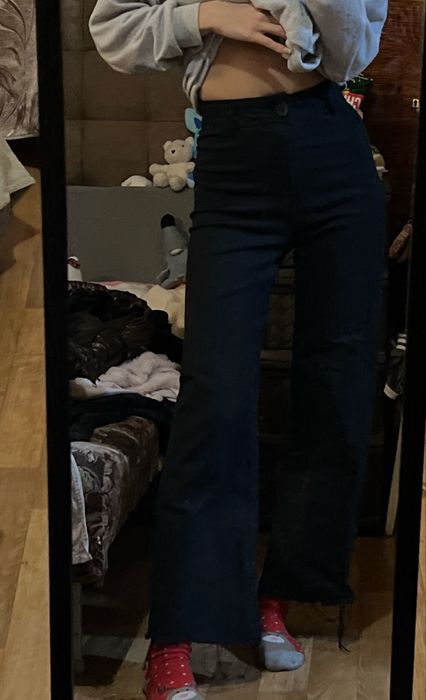 Джинсы черные прямые