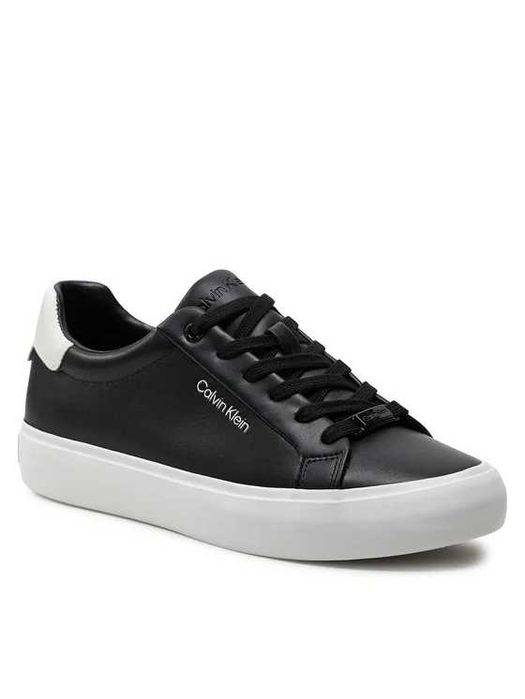 Calvin Klein Sneakersy Vulcanized Lace Up Lth skórzane 38 czarne