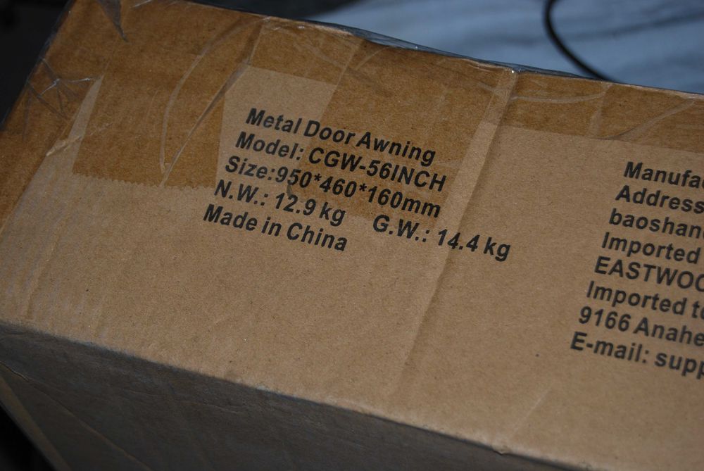 Zadaszenie Drzwi 143x61x61CM