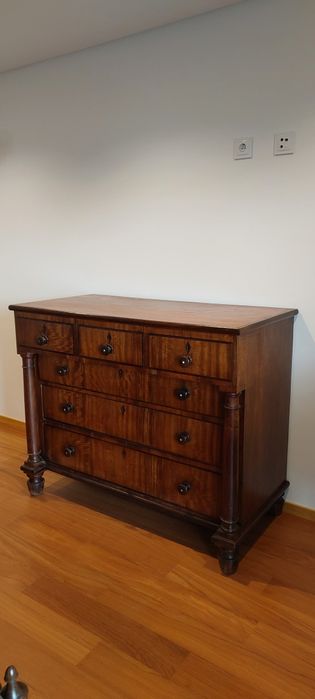 Cómoda  Biedermeier  , antiga , com toucador