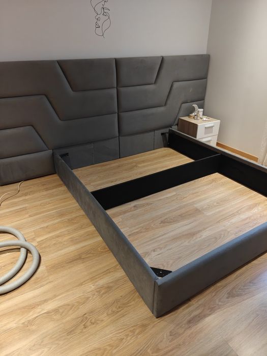 Cama em tecido de casal