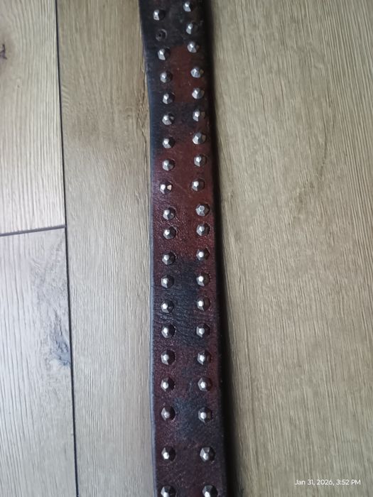 Heavy metal. Oldschoolowy pas nabijany ćwiekami – lata 90. / vintage