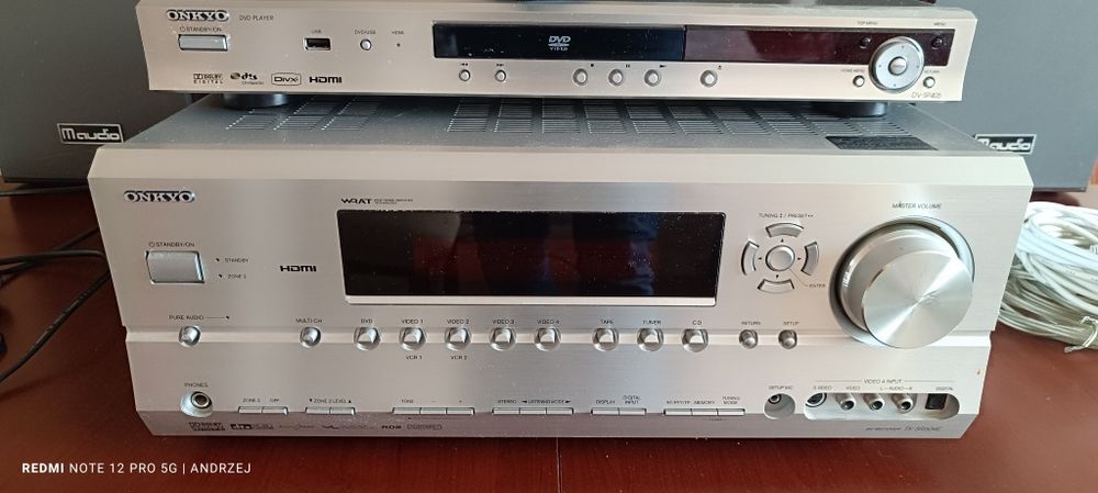 Onkyo TX-SR604E + DV-SP405 + kolumny 5.1 Maudio
