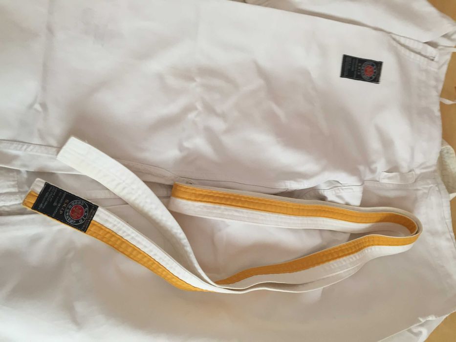 Fato completo Karaté Shotokan criança 10/12 anos Ótimo estado-Algodão