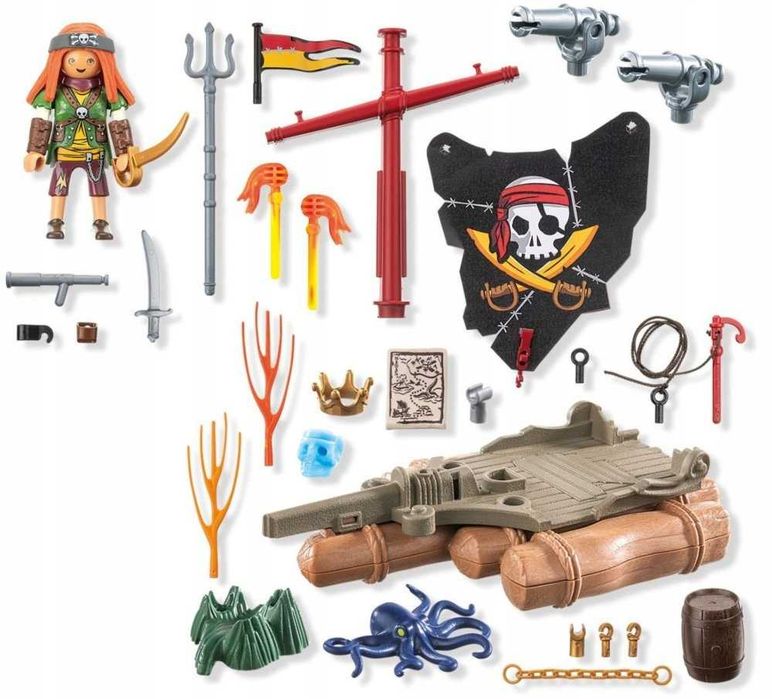 Playmobil Piracka Tratwa Ze Skarbem Zestaw z Figurkami NrD604