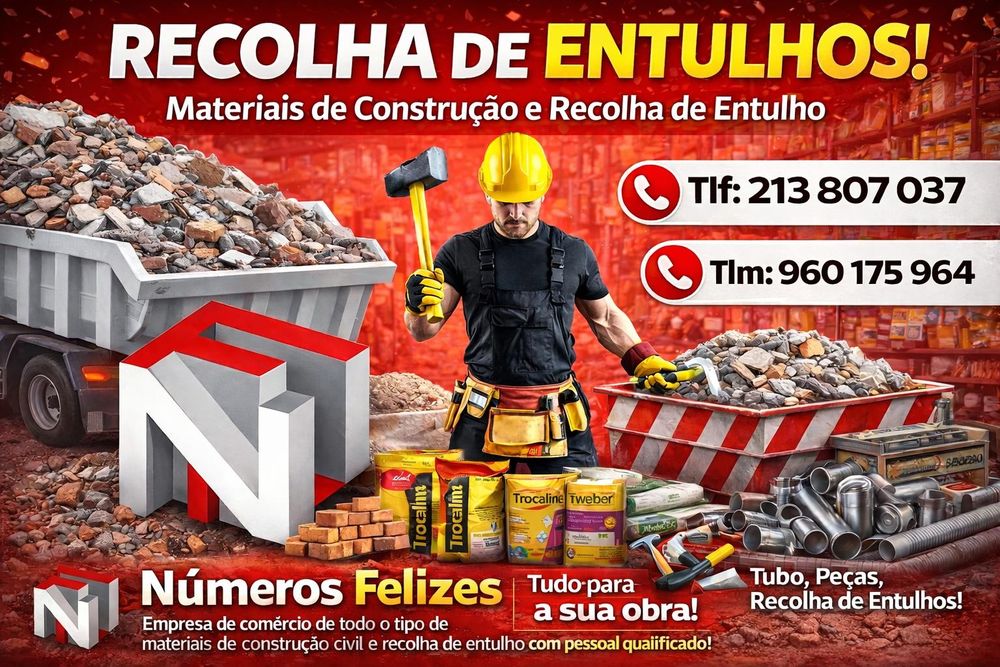 Recolha de entulhos com pessoal qualificado com guias de ambiente