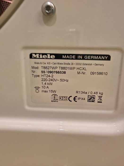 Suszarka kondensacyjna z pompą ciepła Miele T 8801 WP HomeCare XL, 7kg