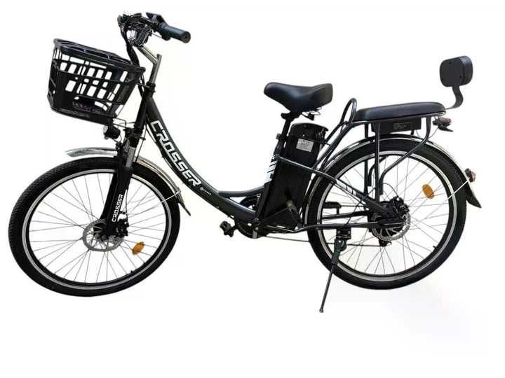 Продаю Електровелосипед Crosser E-LIT 26 дюймів (500W/48V/20Ah) з кошиком Чорний