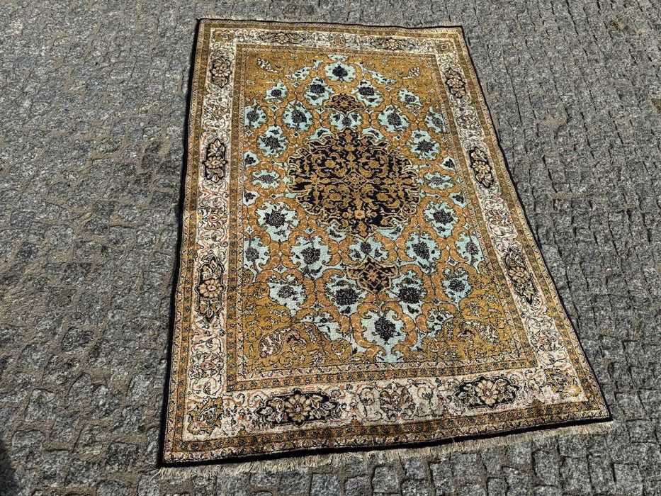 Jedwabny r.tkany dywan perski  GHOUM / GHOM 170x107 galeria 30 tyś