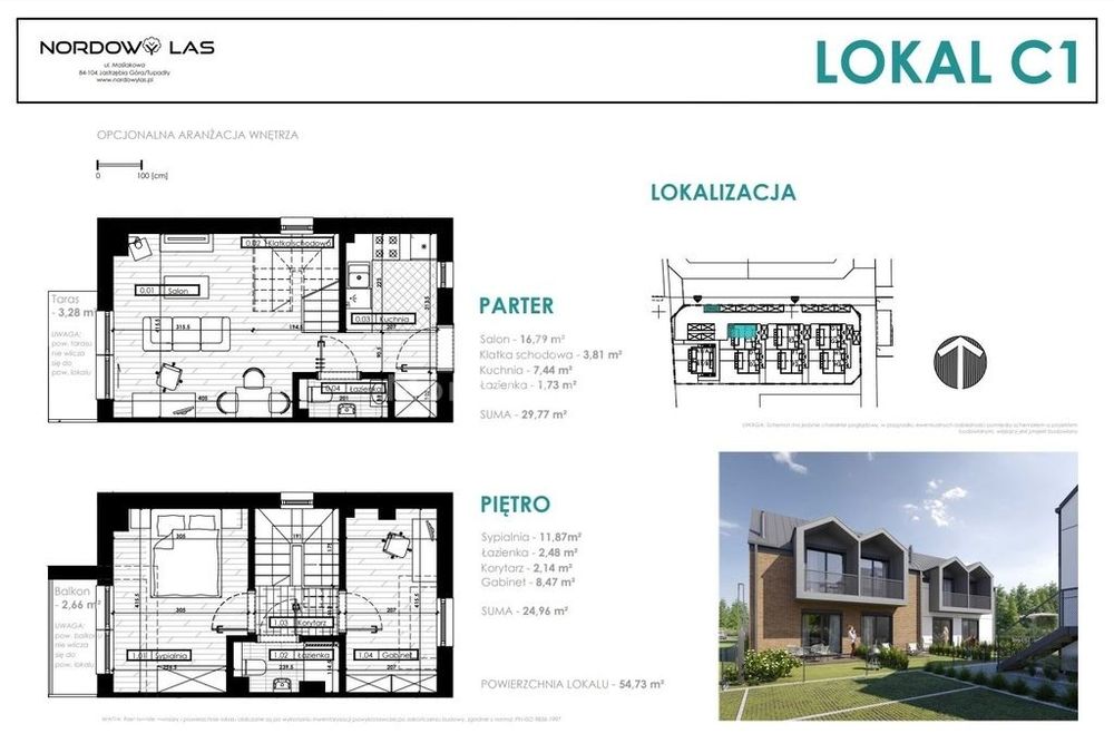 Dwupoziomowy dom 50 m2 Jastrzębia Góra, Rozewie