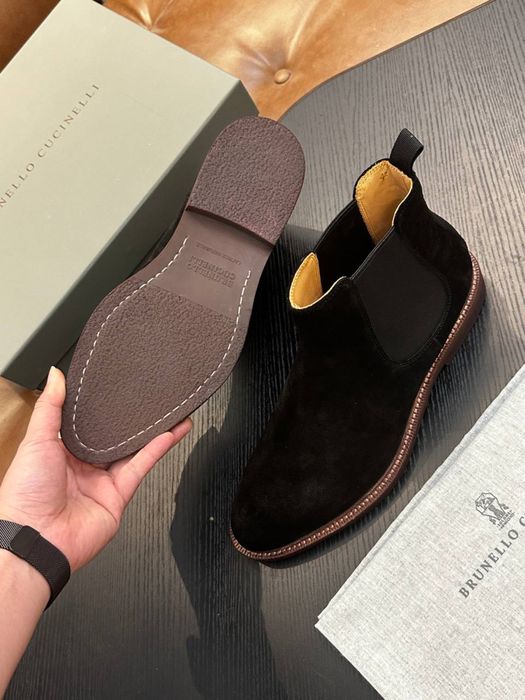 Bunello Cucinelli(39-44p) чоловічі ЗАМШЕВІ челсі, ботинки,черевики