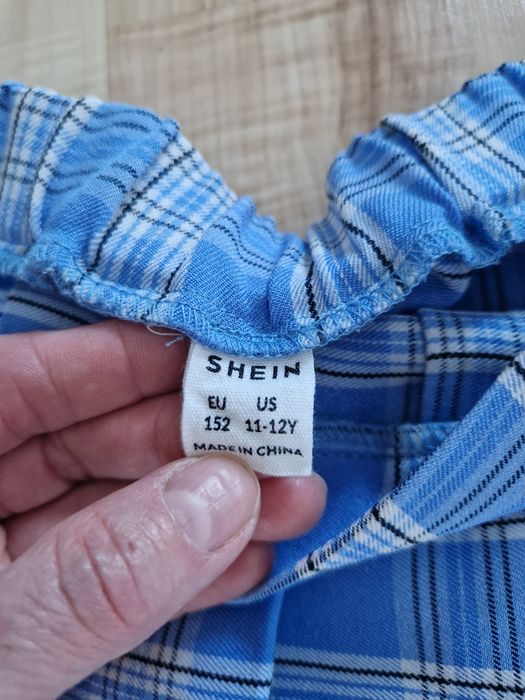 Spódnica w kratę, plisowana roz.152 Shein