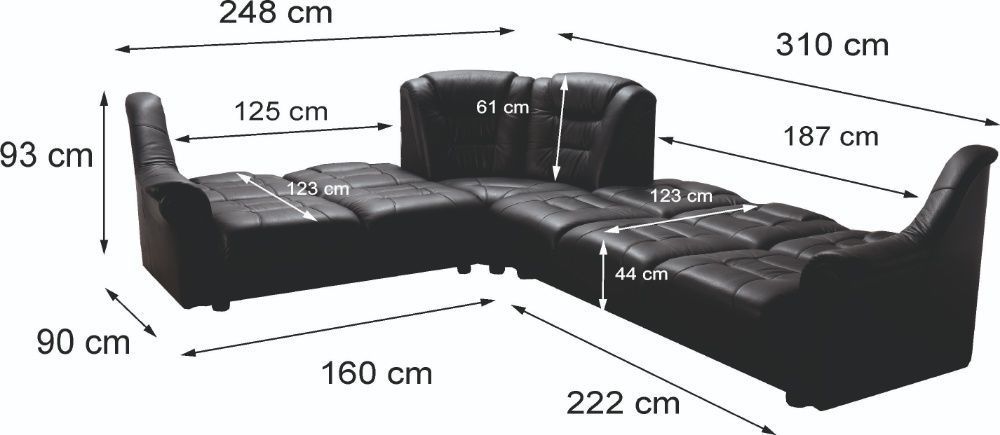 Narożnik ze skóry naturalnej wersalkowy 3R2 "KAROL" PRODUCENT